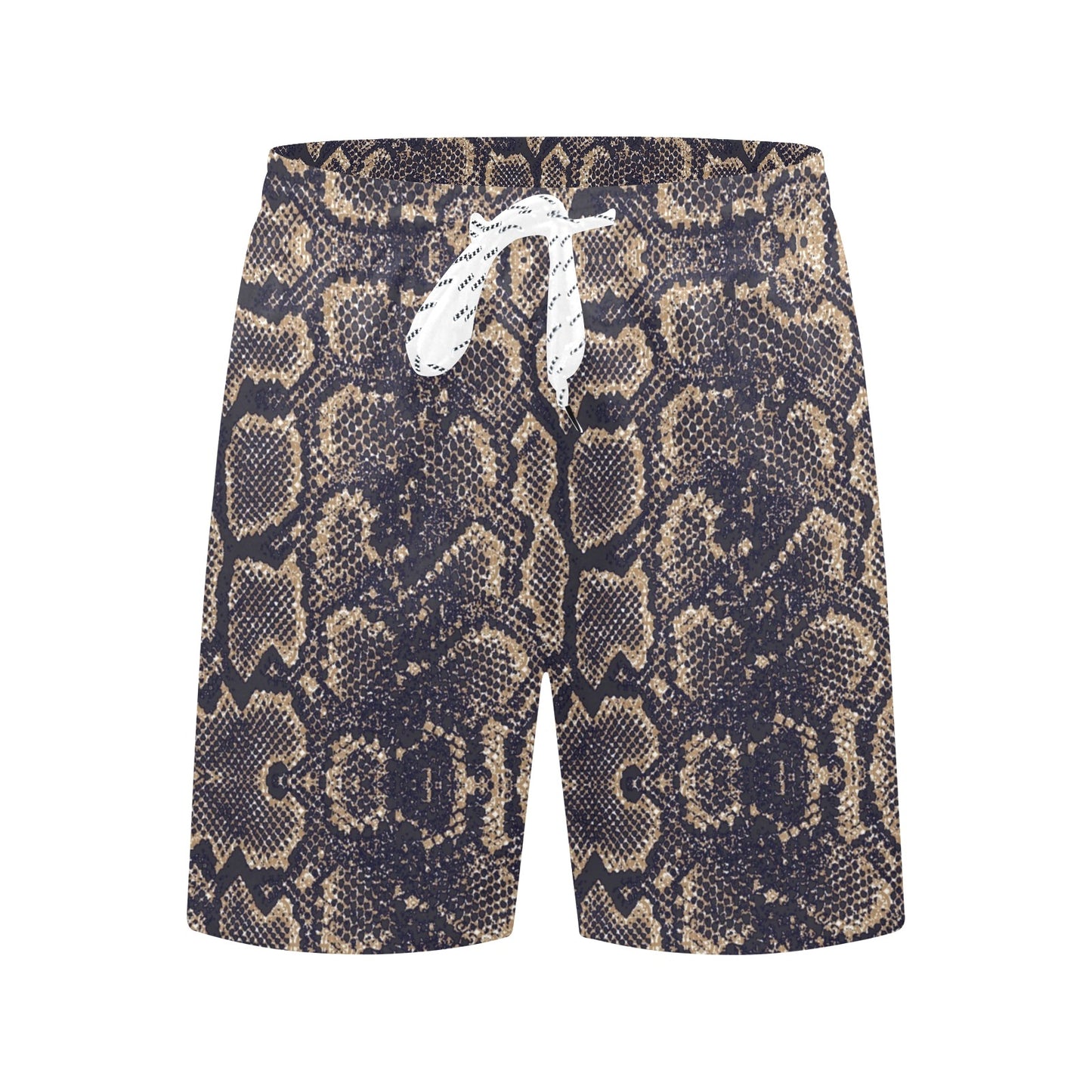 Snake Skin Pattern Print Men's Swim Trunks Beach Shorts