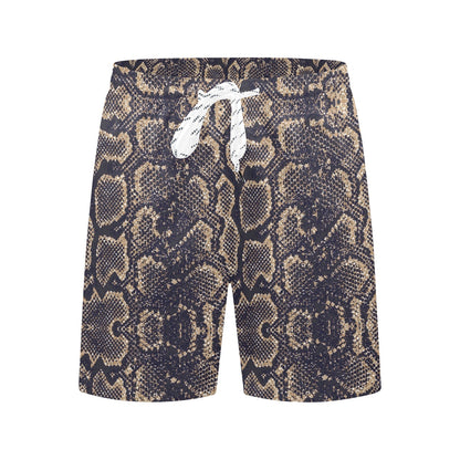 Snake Skin Pattern Print Men's Swim Trunks Beach Shorts