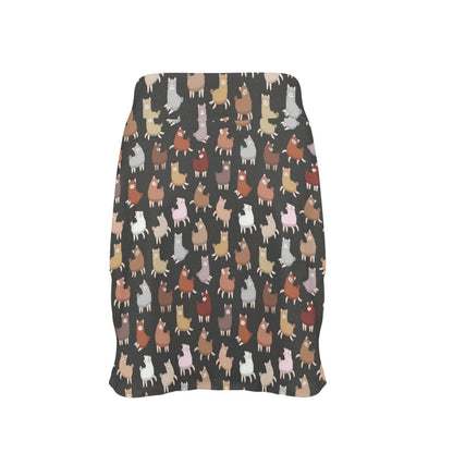 Alpaca Cute Design Themed Print 17" Golf & Pickleball Skort with Pockets