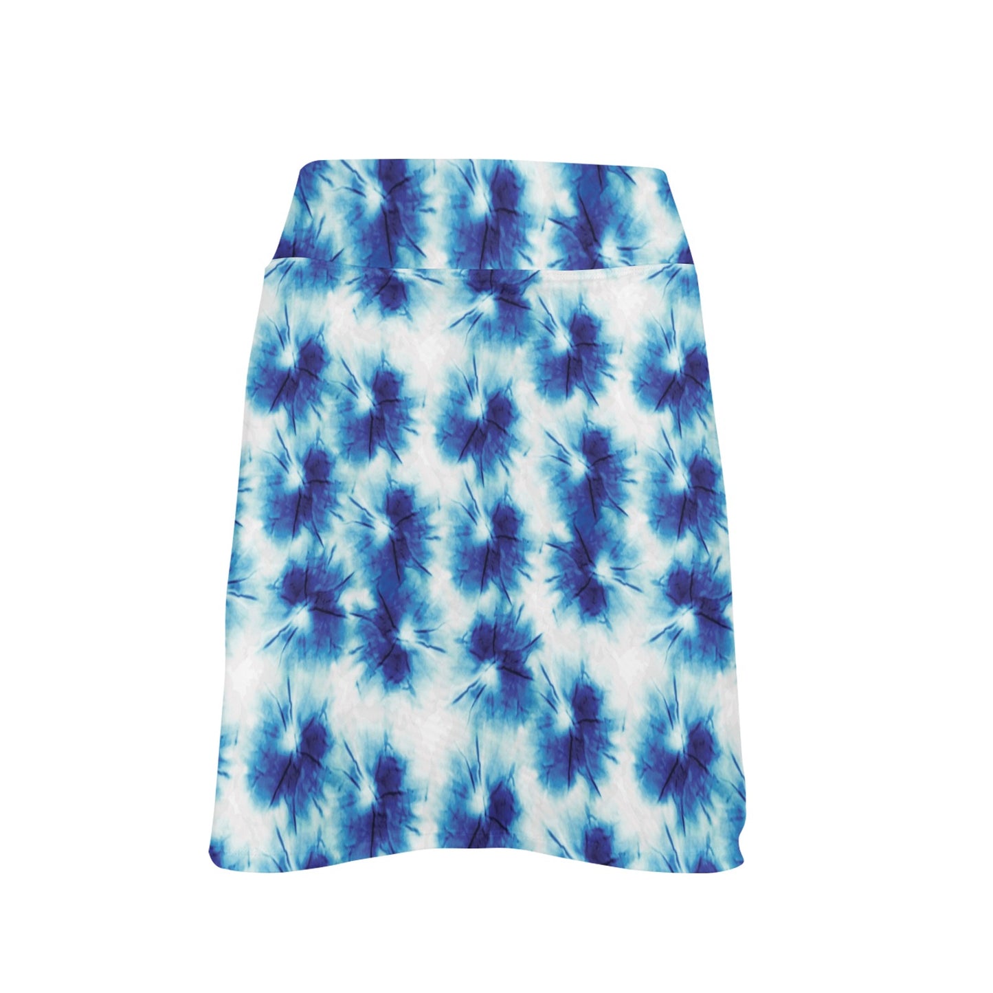 Tie Dye Blue Print Design LKS305 17" Golf & Pickleball Skort with Pockets