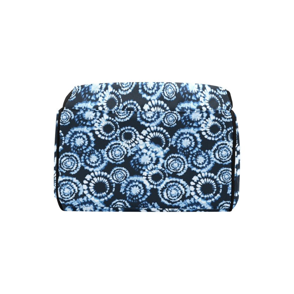 Tie Dye Dark Blue Print Design LKS306 Diaper Bag Backpack