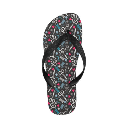 Sewing Equipment Print Design LKS305 Flip Flops
