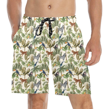 Safari Animal Print Design LKS304 Men's Swim Trunks Beach Shorts