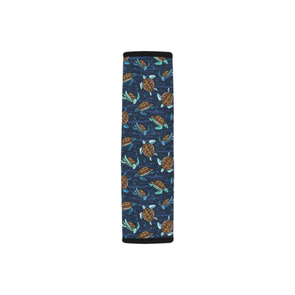 Sea Turtle Print Design LKS3011 Car Seat Belt Cover