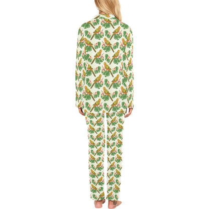 Conures Pattern Print Design 01 Women's Long Pajama Set