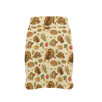 Thanksgiving Print Design LKS302 17" Golf & Pickleball Skort with Pockets