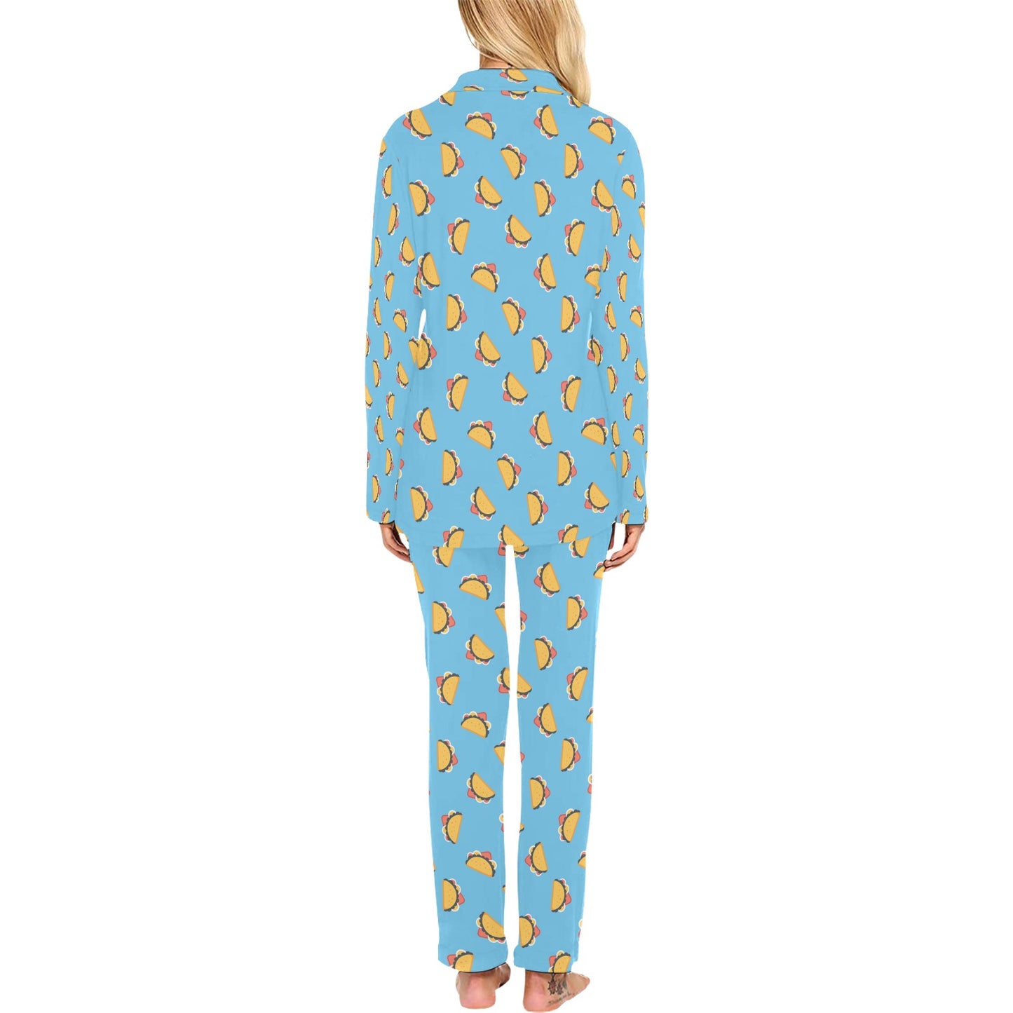 Taco Print Design LKS301 Women's Long Pajama Set