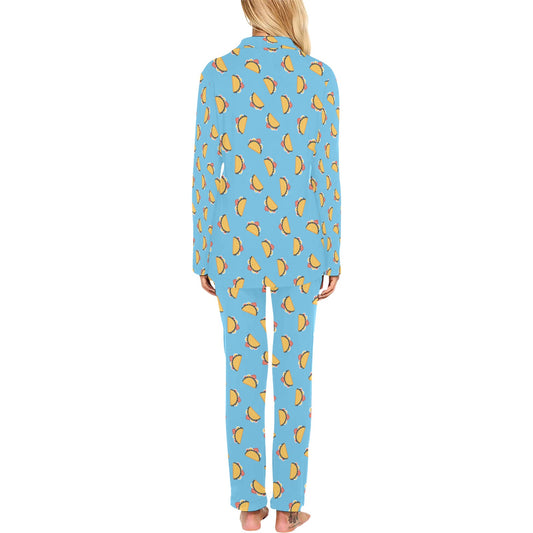 Taco Print Design LKS301 Women's Long Pajama Set