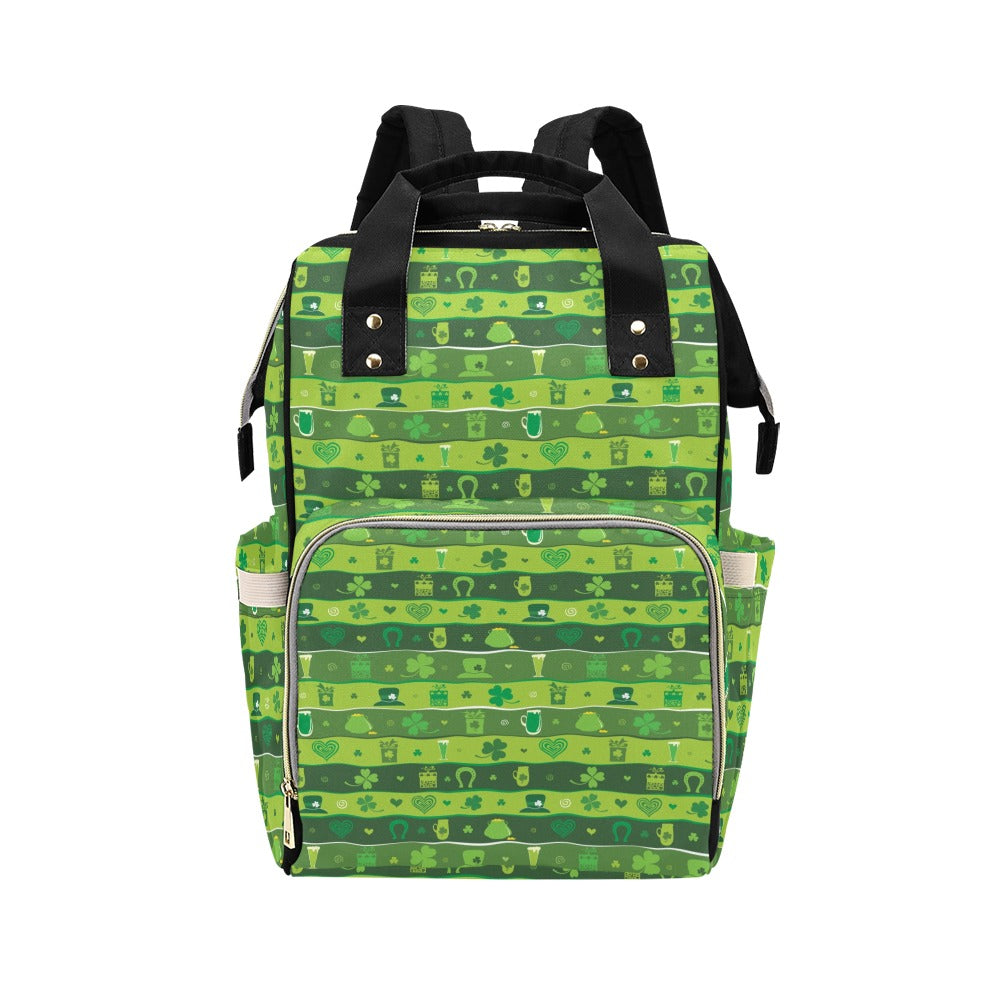 Shamrock Print Design LKS303 Diaper Bag Backpack