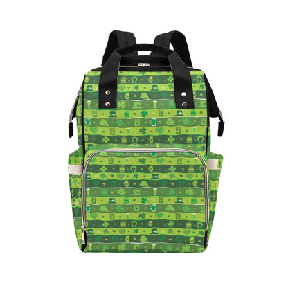 Shamrock Print Design LKS303 Diaper Bag Backpack