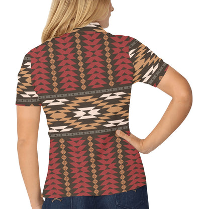 Native Pattern Print Design A02 Women's Polo Shirt