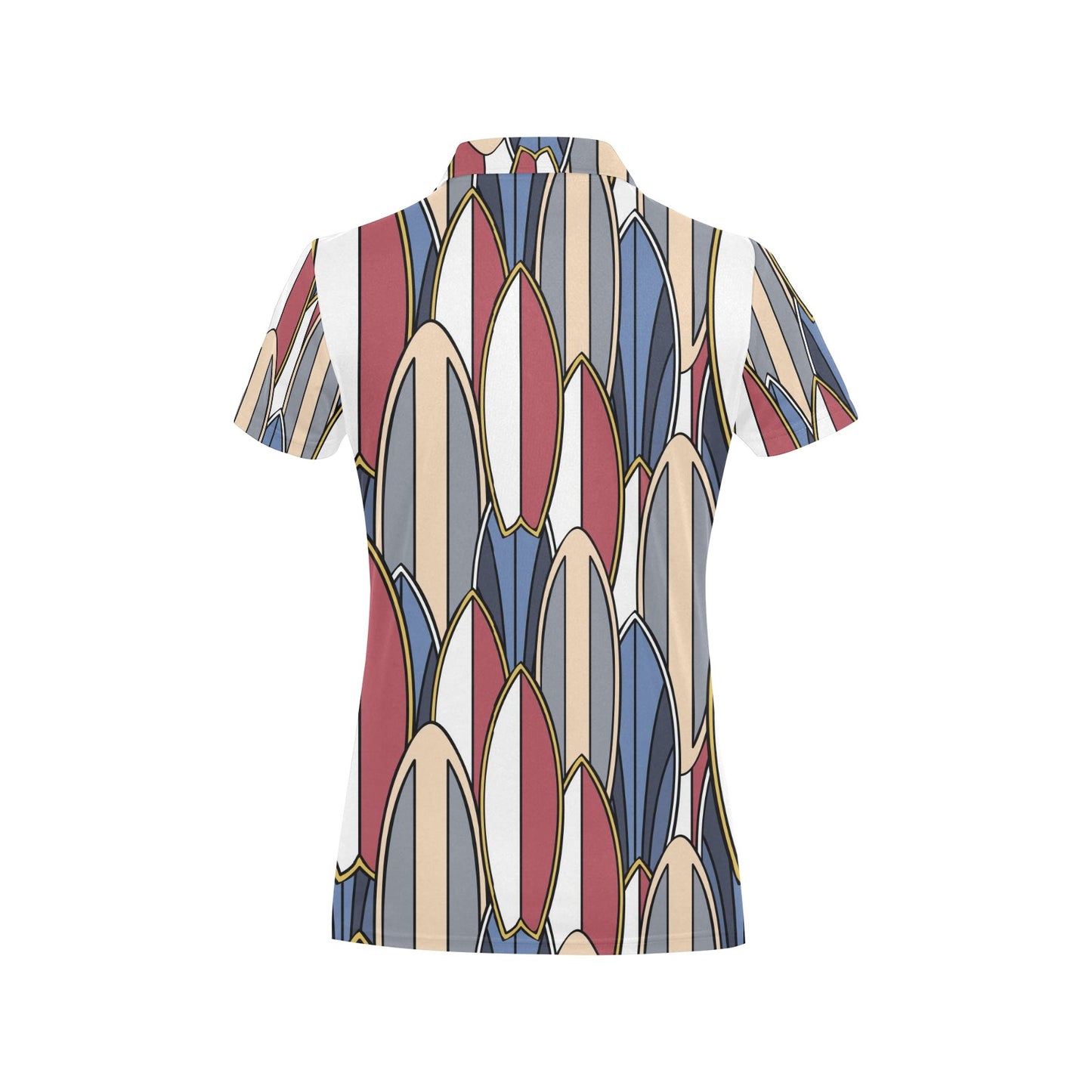 Surf board Pattern Women's Polo Shirt
