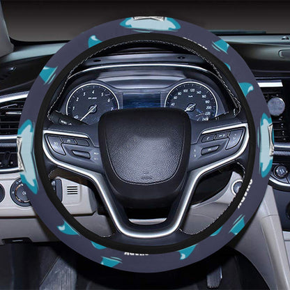 Shark Print Design LKS309 Steering Wheel Cover with Elastic Edge