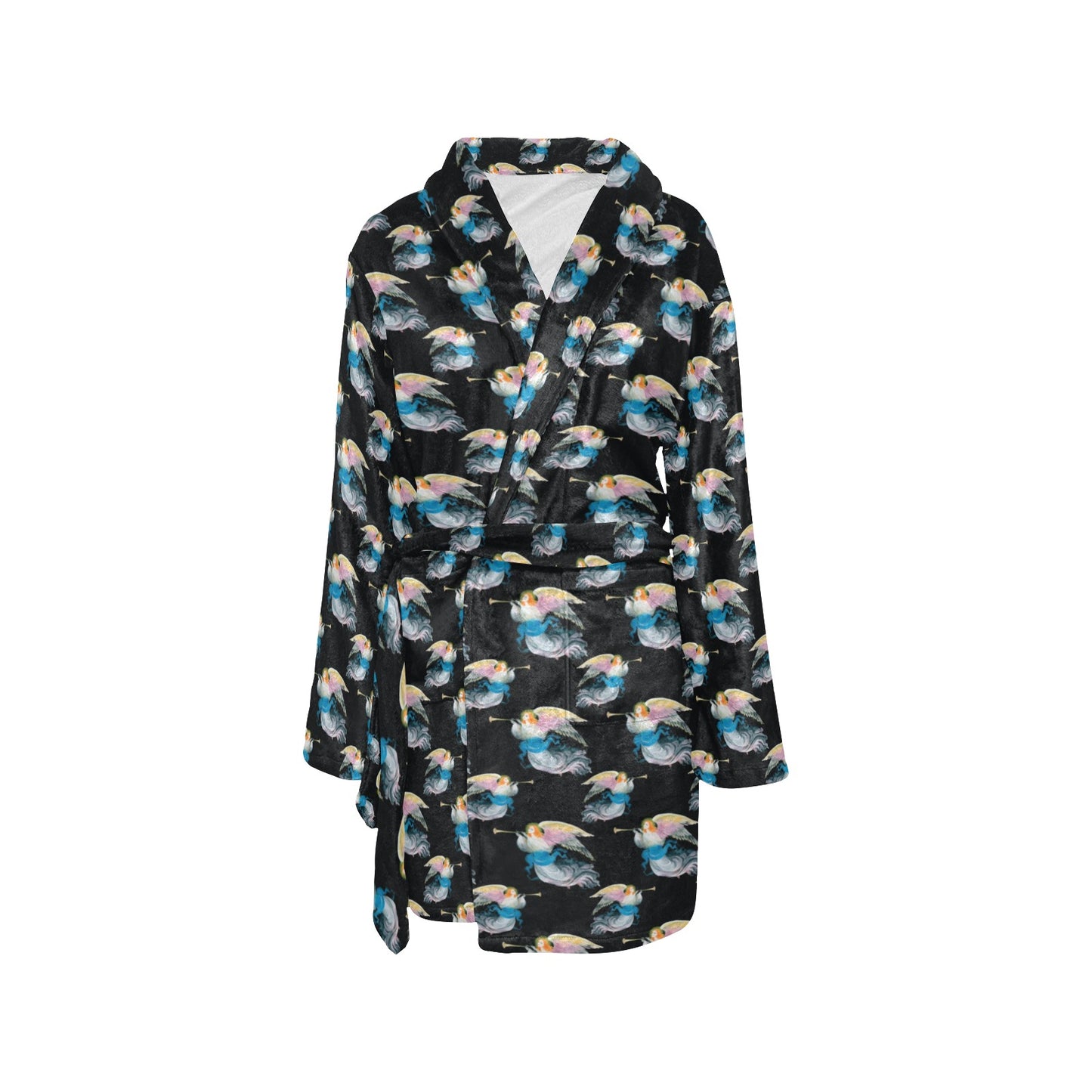 Angel with Wings Beautiful Design Print Women's Fleece Robe