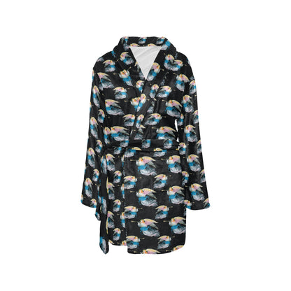 Angel with Wings Beautiful Design Print Women's Fleece Robe
