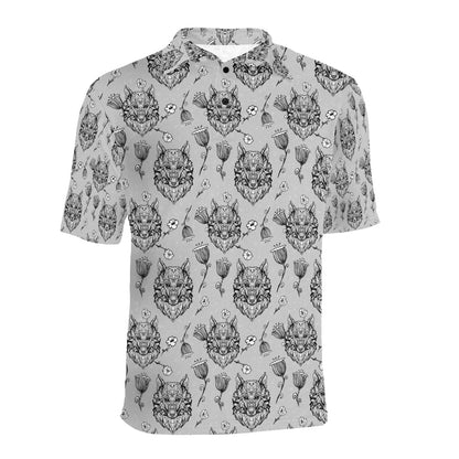 Tribal Pattern Print Design LKS306 Men Polo Shirt