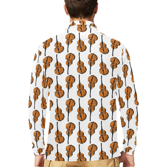 Cello Print Design LKS403 Long Sleeve Polo Shirt For Men's