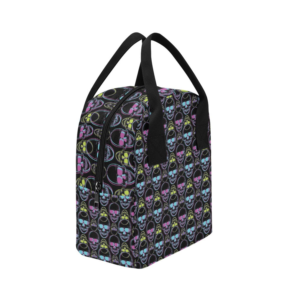 Skull 3D Colorful Print Design LKS309 Insulated Lunch Bag