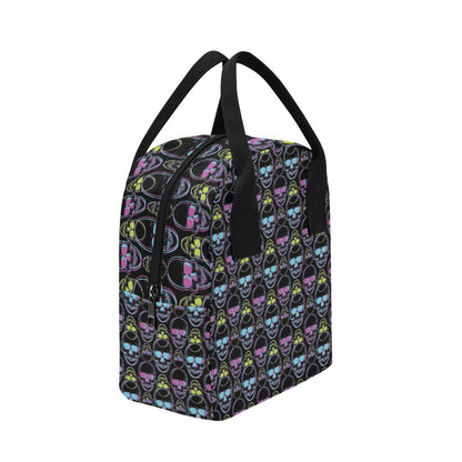 Skull 3D Colorful Print Design LKS309 Insulated Lunch Bag