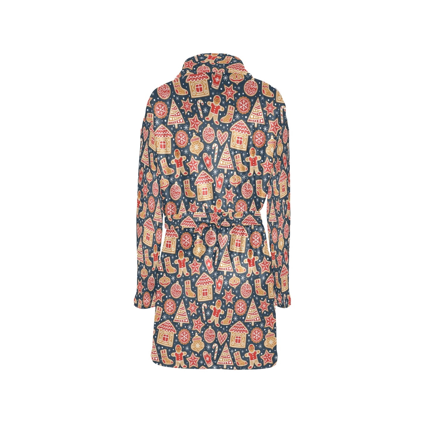 Gingerbread Pattern Print Design 03 Women's Fleece Robe