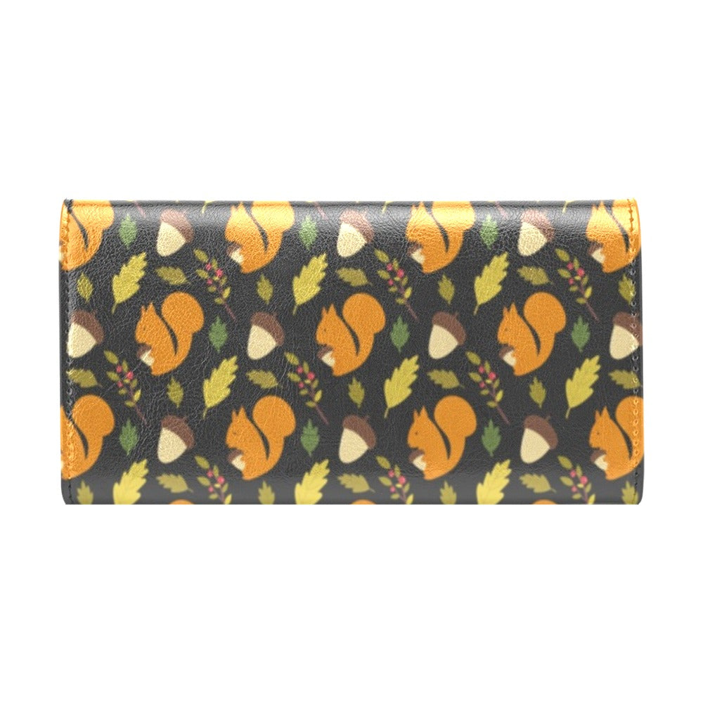Squirrel Print Design LKS301 Women's Trifold Wallet