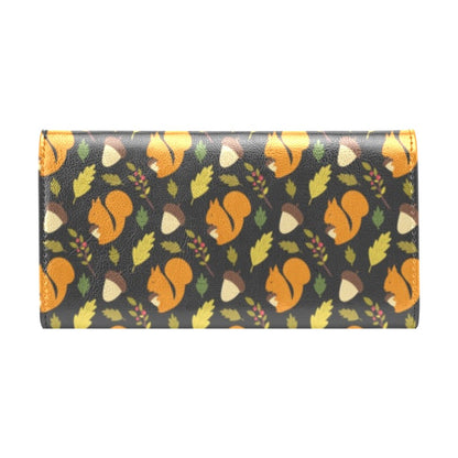 Squirrel Print Design LKS301 Women's Trifold Wallet