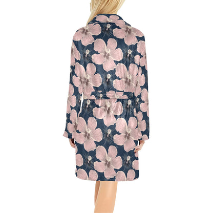 Plumeria Pattern Print Design PM018 Women's Fleece Robe