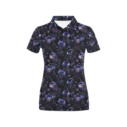 Jellyfish Themed Women's Polo Shirt