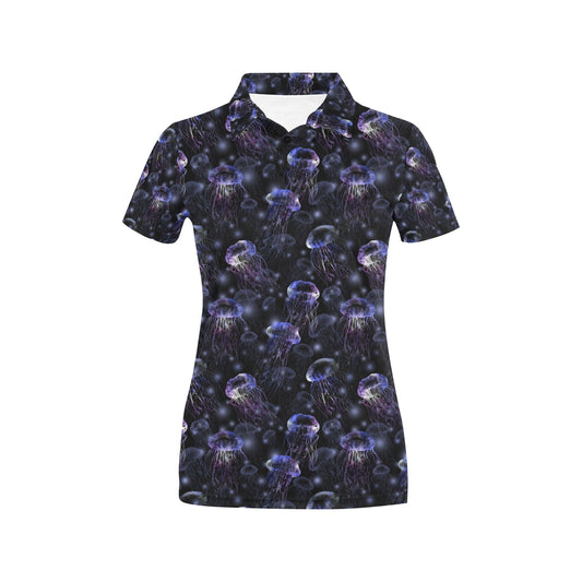 Jellyfish Themed Women's Polo Shirt