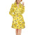 Bee With Honeycomb Print Design LKS302 Women's Fleece Robe