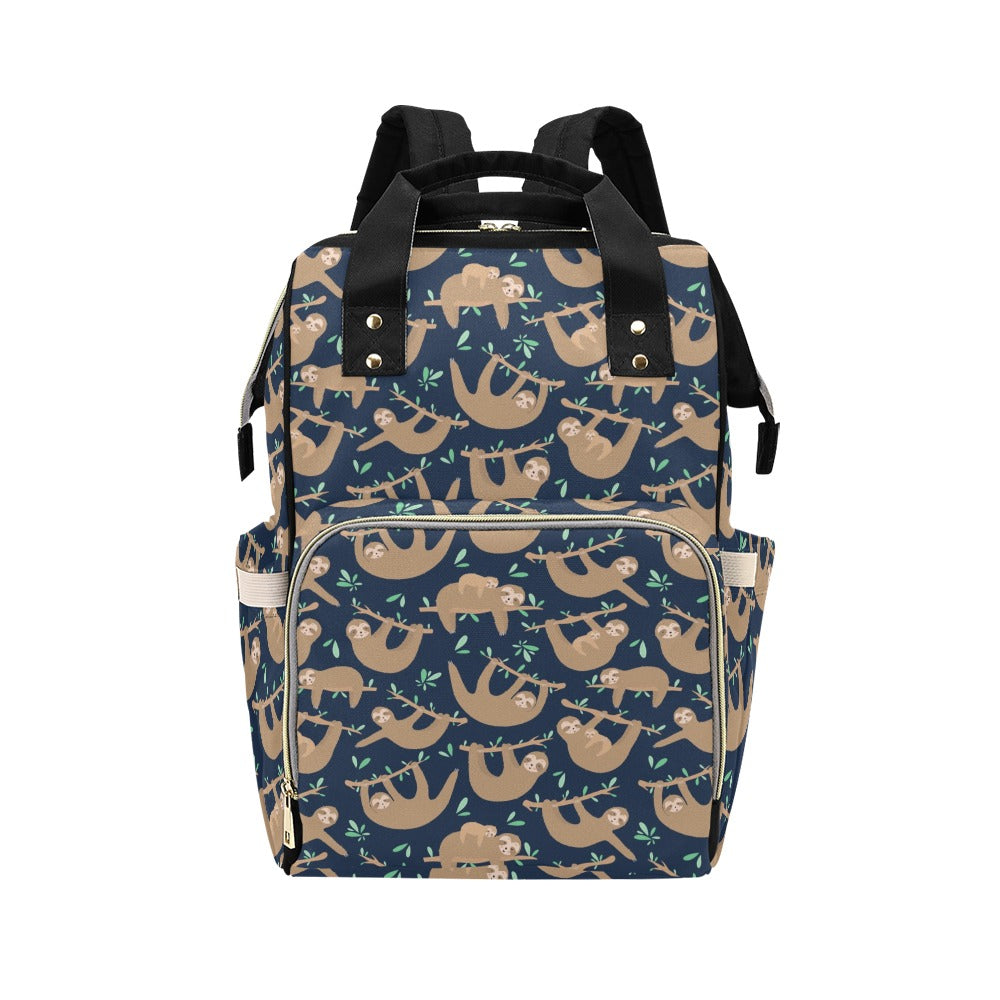 Sloth Print Design LKS307 Diaper Bag Backpack