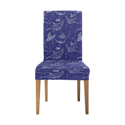 Manta Ray Print Design LKS401 Dining Chair Slipcover