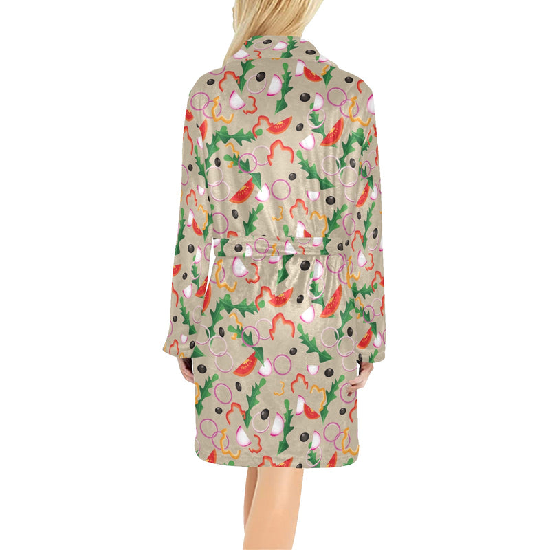 Salad Print Design LKS303 Women's Fleece Robe