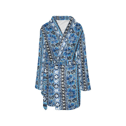 Hawaiian Themed Pattern Print Design H012 Women's Fleece Robe