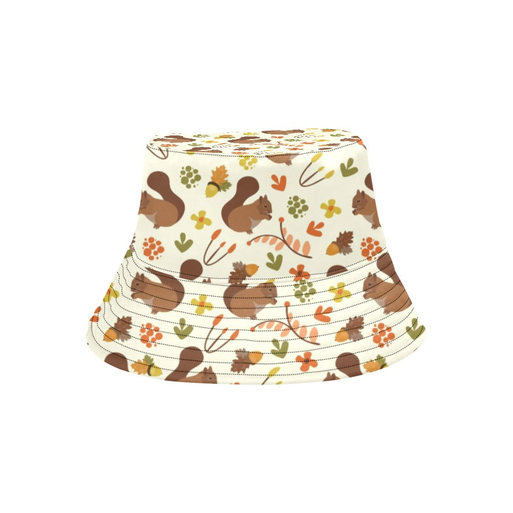 Squirrel Print Design LKS3010 Unisex Bucket Hat