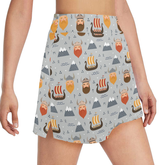 Vikings Print Design LKS307 17" Golf & Pickleball Skort with Pockets