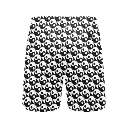 Yin Yang Print Design LKS304 Men's Swim Trunks Beach Shorts