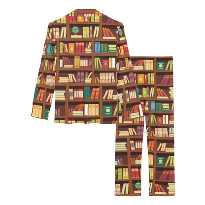 Book Pattern Print Design 06 Women's Long Pajama Set