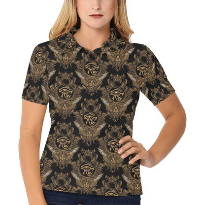 Eye of Horus Mandala Style Women's Polo Shirt