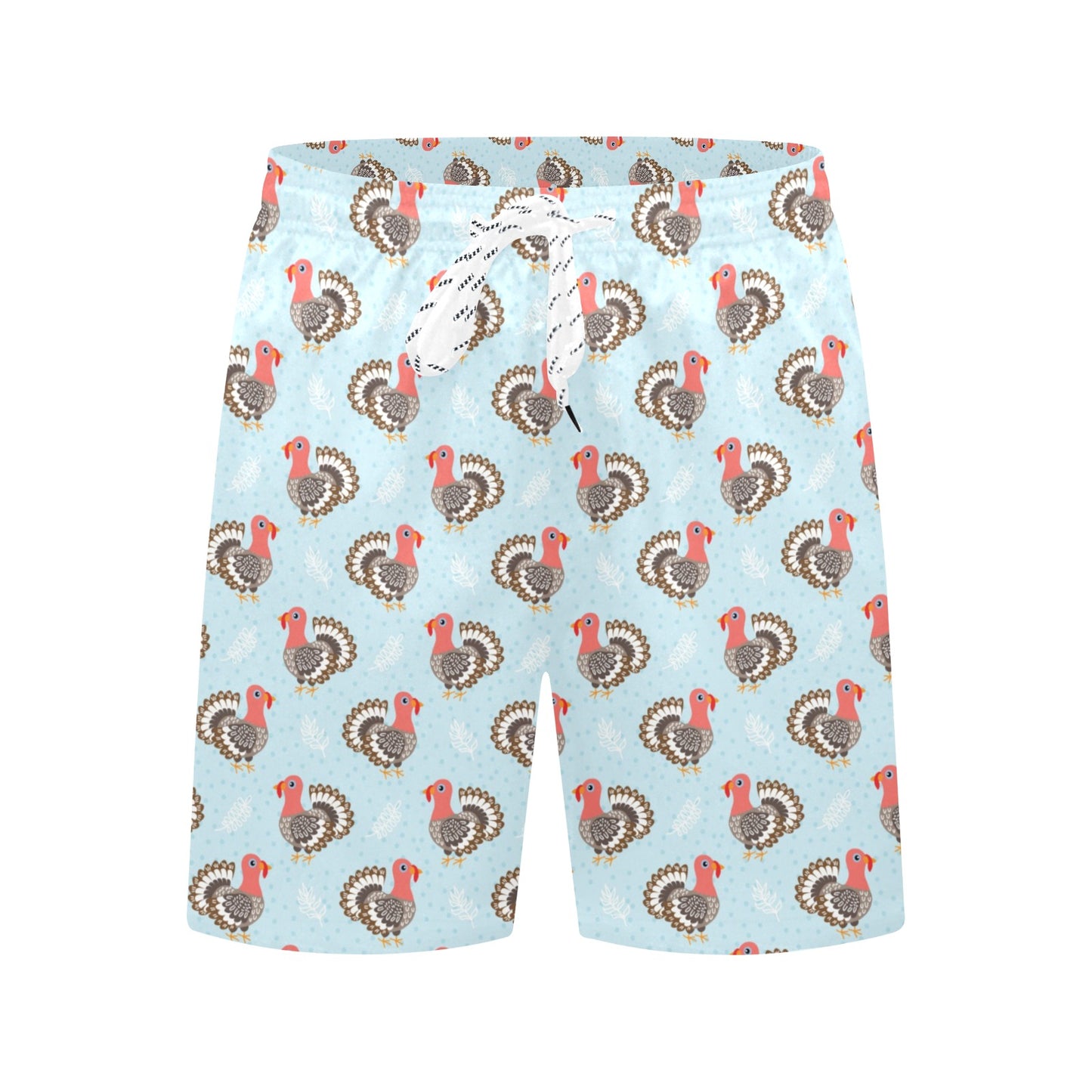 Turkey Print Design LKS403 Men's Swim Trunks Beach Shorts