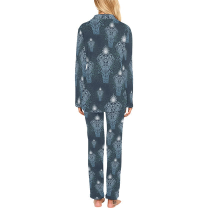 Elephant Mandala Women's Long Pajama Set