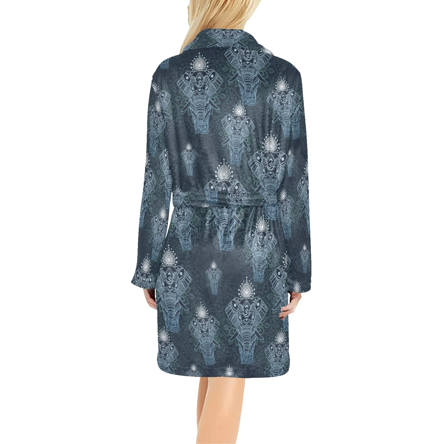 Elephant Mandala Women's Fleece Robe