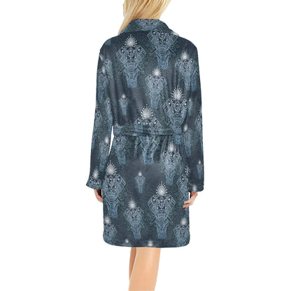 Elephant Mandala Women's Fleece Robe