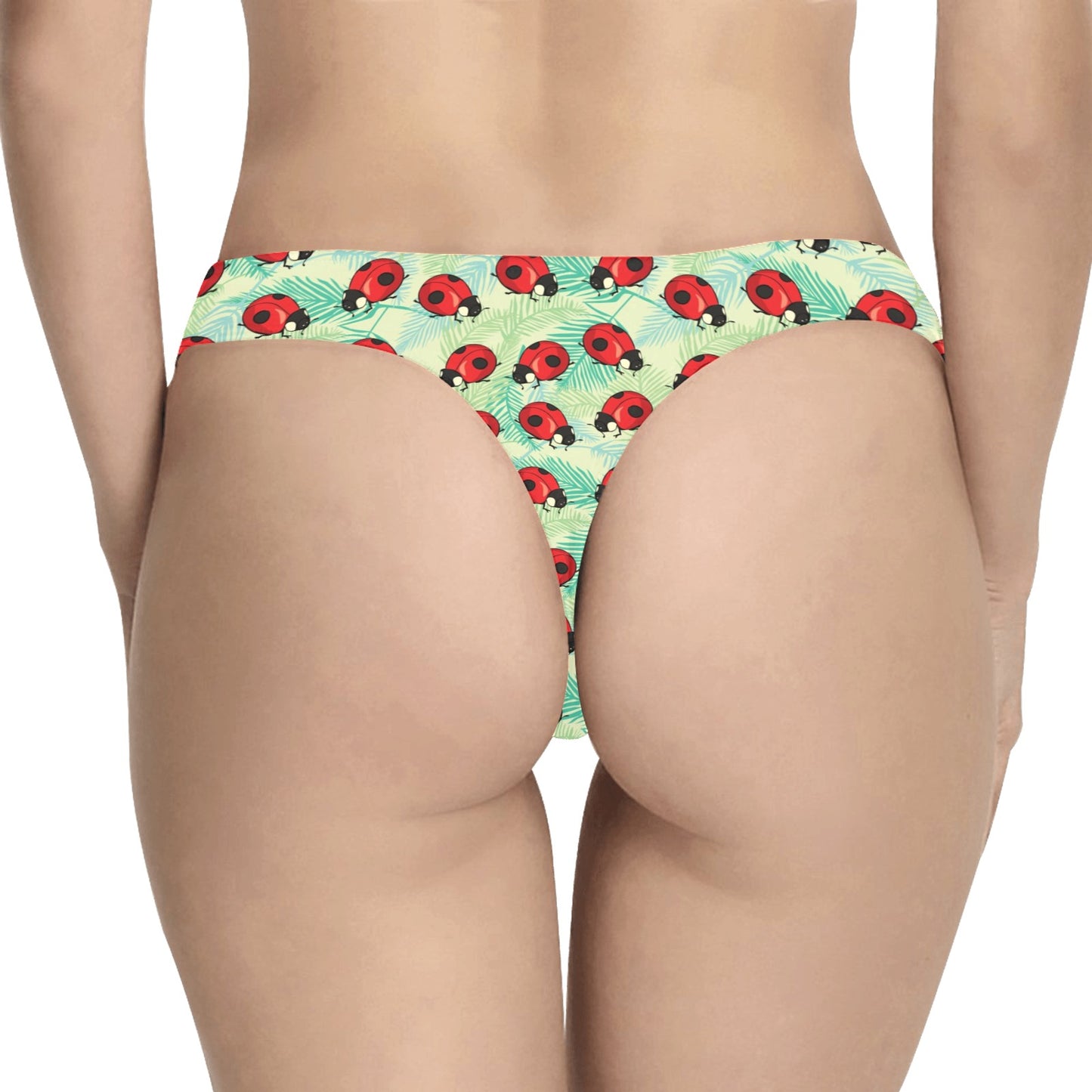 Ladybug Cute Print Pattern Women's Thongs