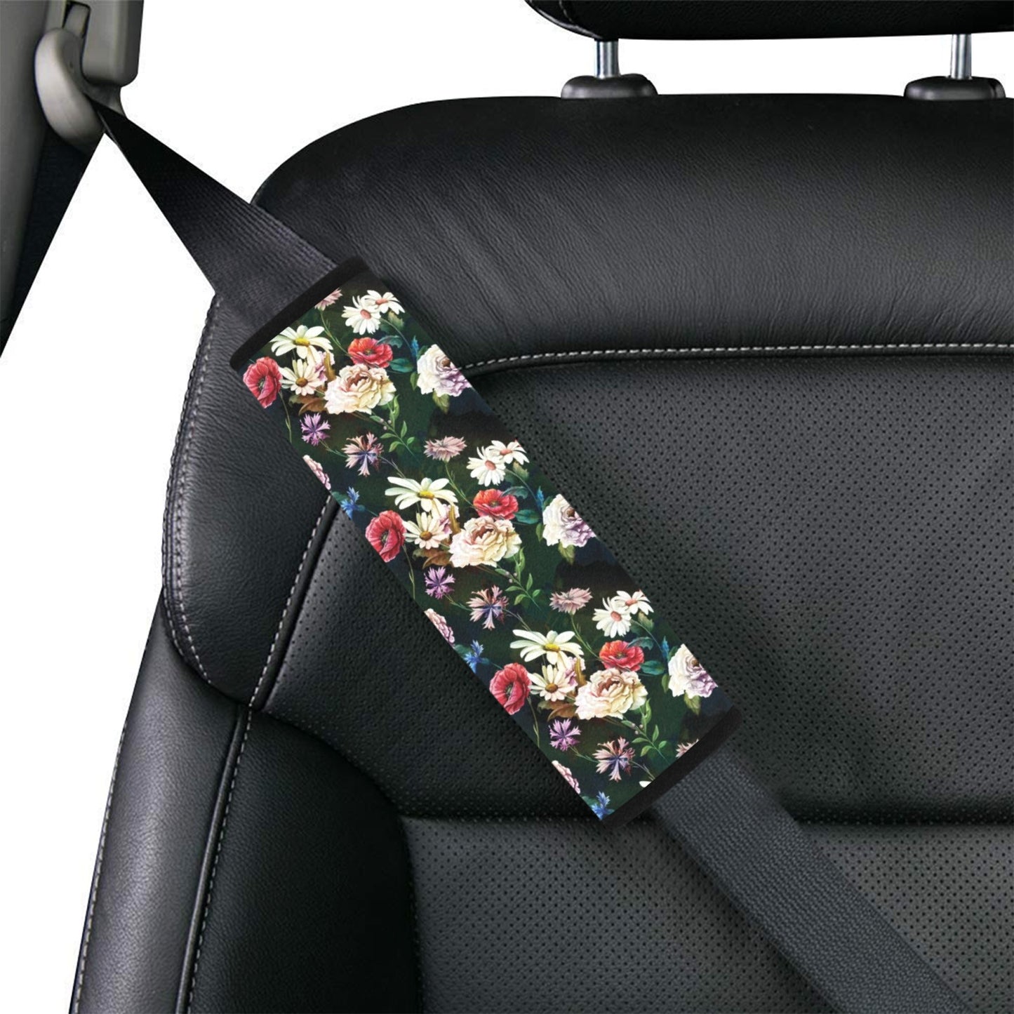 Summer Floral Print Design LKS303 Car Seat Belt Cover