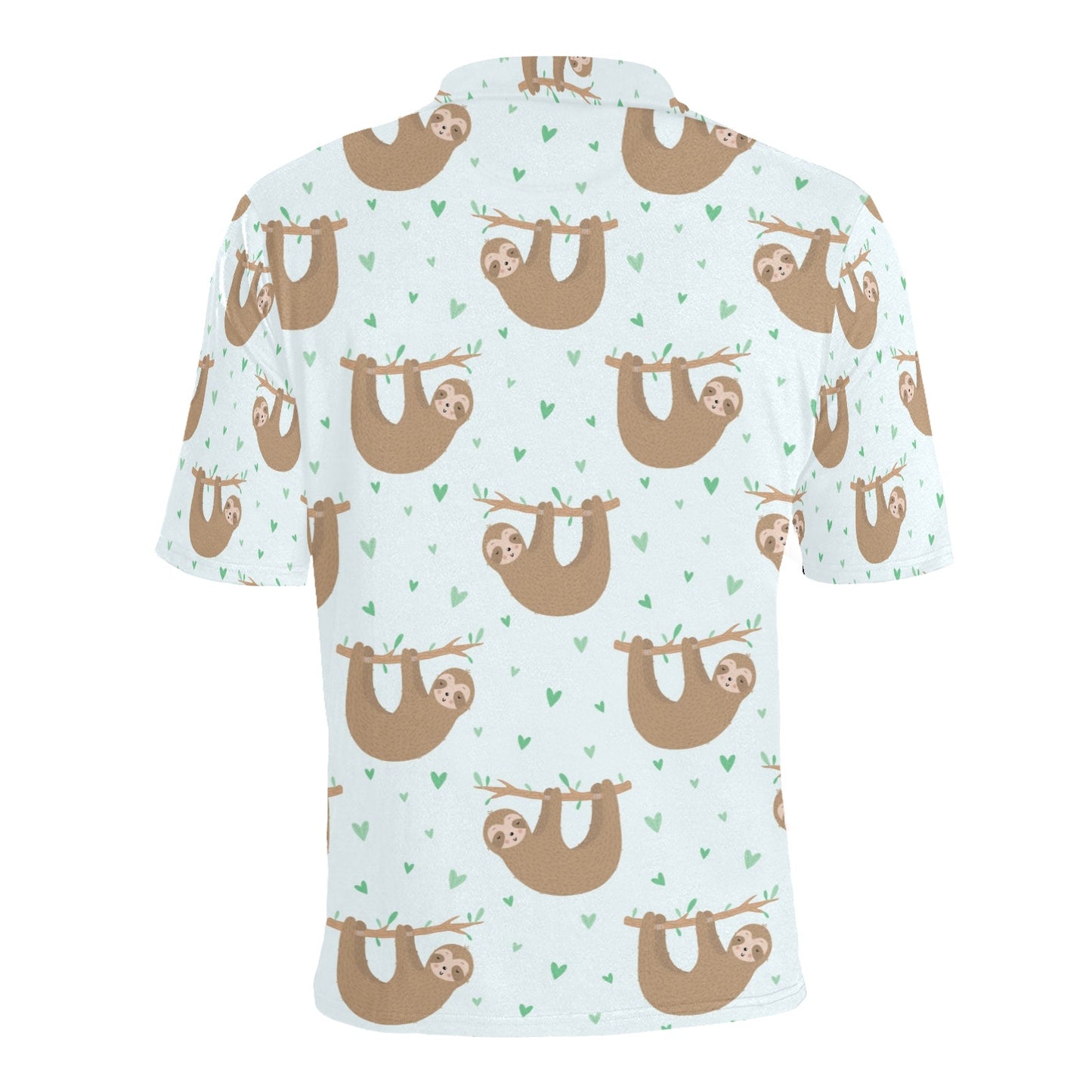 Sloth Print Design LKS308 Men Polo Shirt