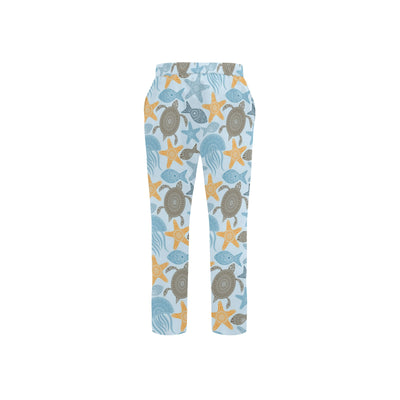 Polynesian Jellyfish Turtle Print Men's Pants