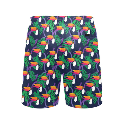 Toucan Print Design LKS302 Men's Swim Trunks Beach Shorts