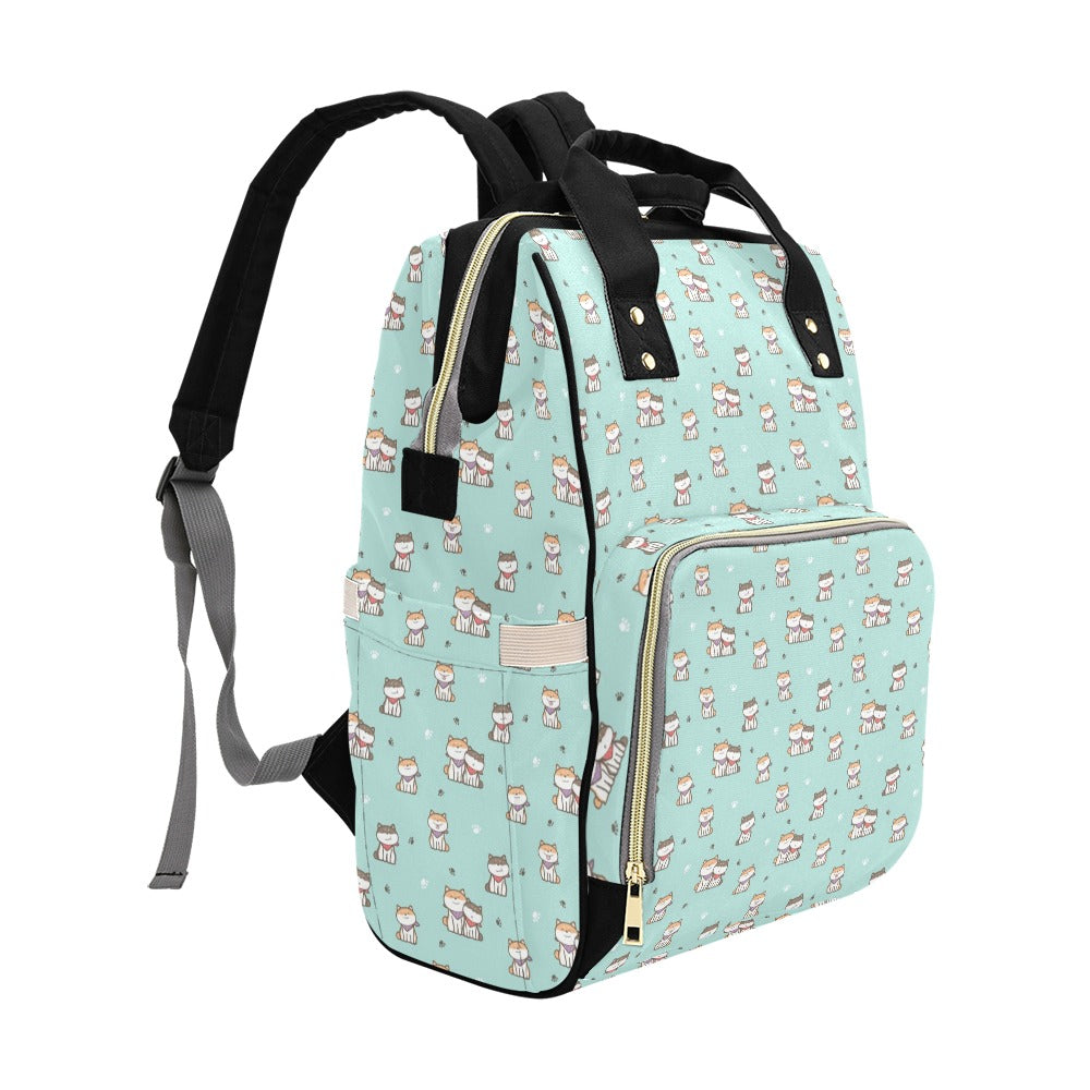 Shiba Inu Print Design LKS302 Diaper Bag Backpack
