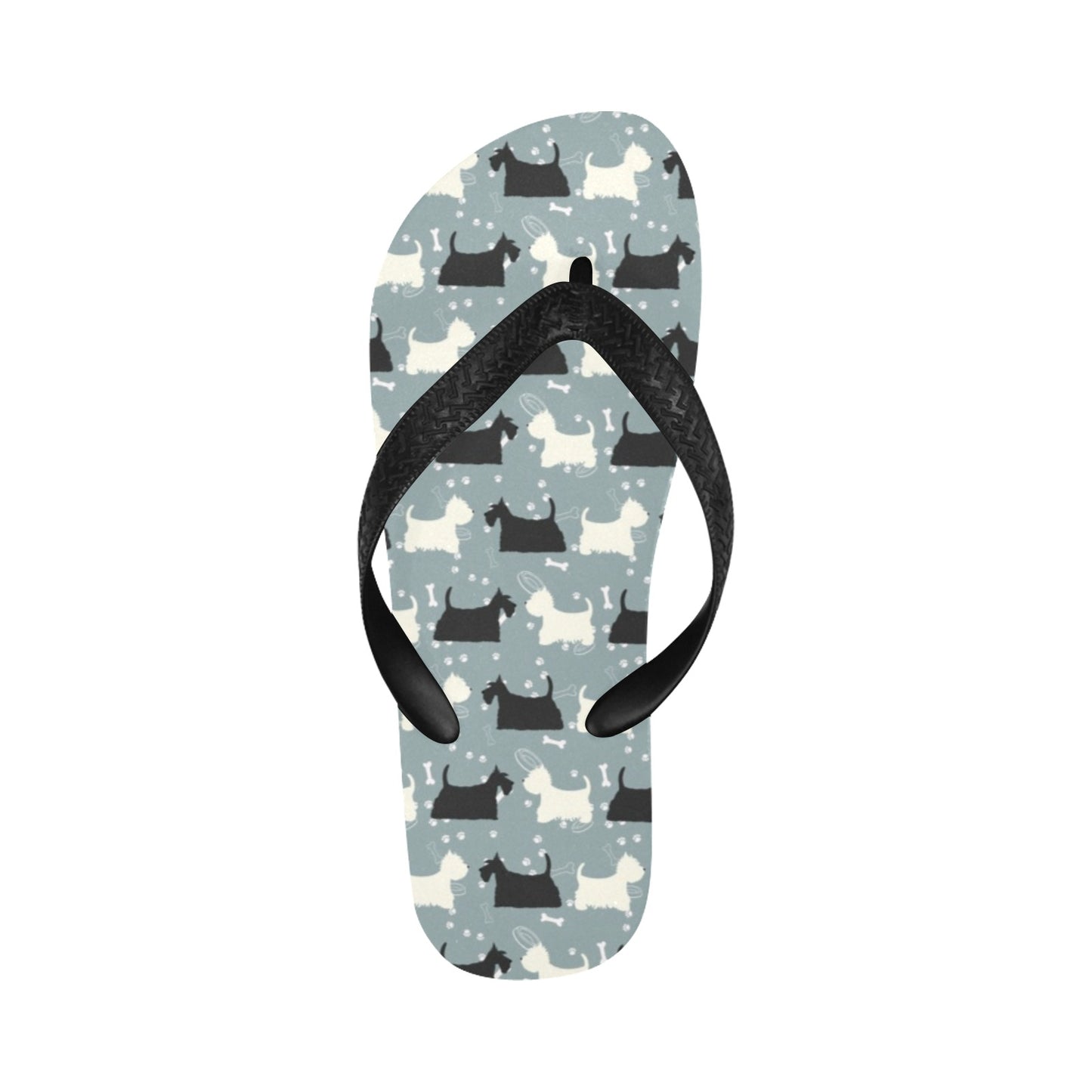 Scottish Terriers Print Design LKS301 Flip Flops
